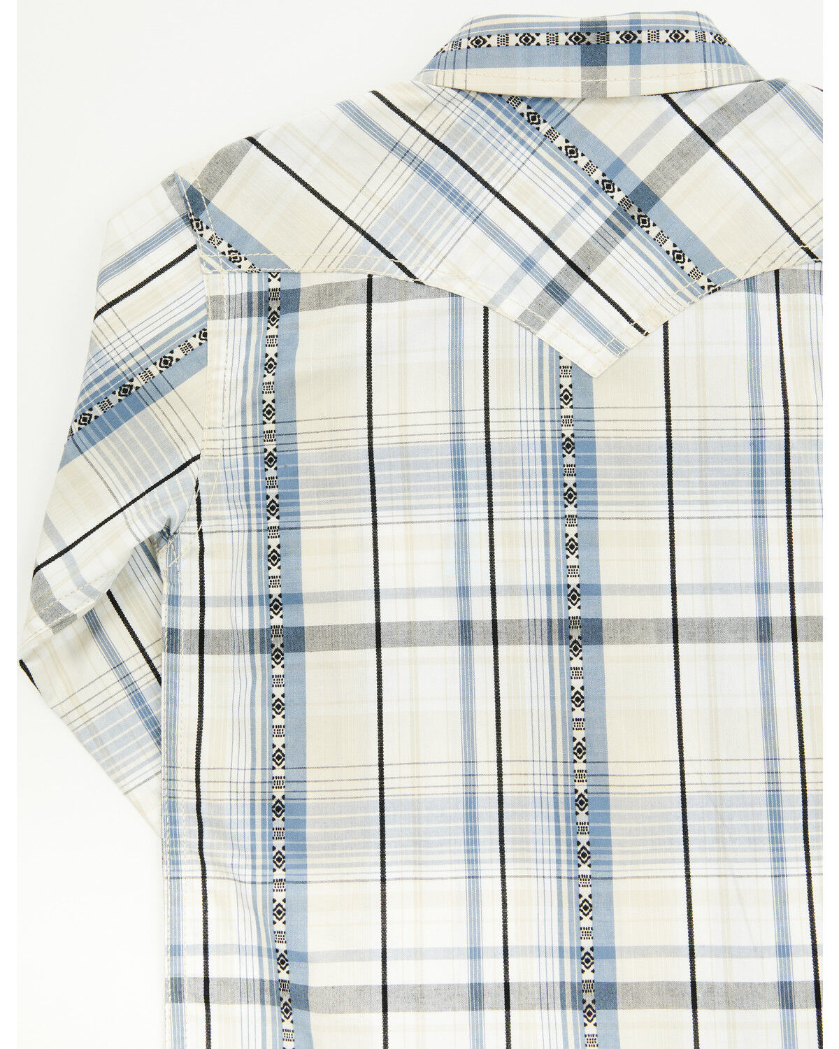 Image #4 - Cody James Toddler Boys' Western Wind Plaid Print Long Sleeve Snap Western Shirt, Cream, hi-res