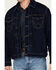 Image #3 - Wrangler Men's Vintage Sherpa Lined Trucker Jacket, Dark Blue, hi-res