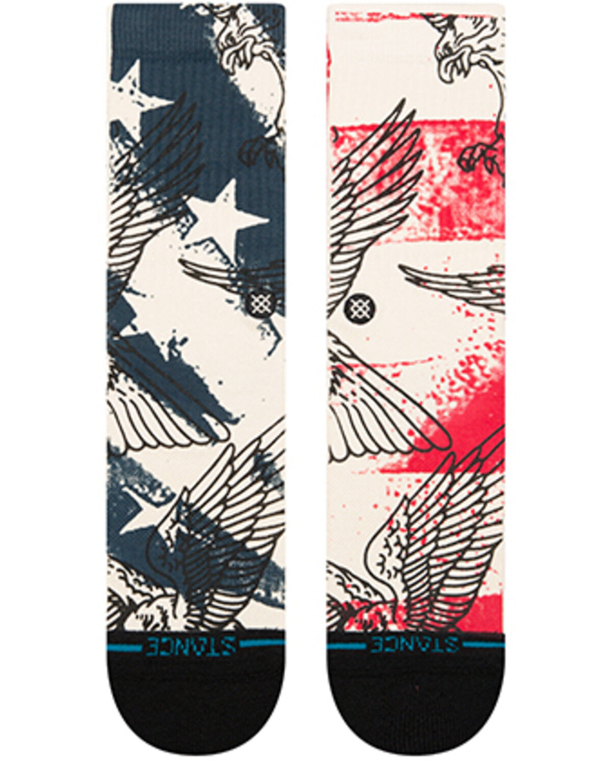 Image #2 - Stance Men's The United Crew Socks, Red, hi-res
