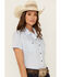 Image #2 - Ariat Women's Striped VentTek Short Sleeve Button-Down Western Shirt, Blue, hi-res