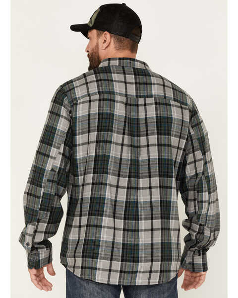 Image #4 - Brothers and Sons Men's Plaid Print Long Sleeve Button Down Flannel Shirt, Charcoal, hi-res