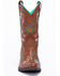 Shyanne Girls' Floral Embroidery Western Boots - Snip Toe, Brown, hi-res