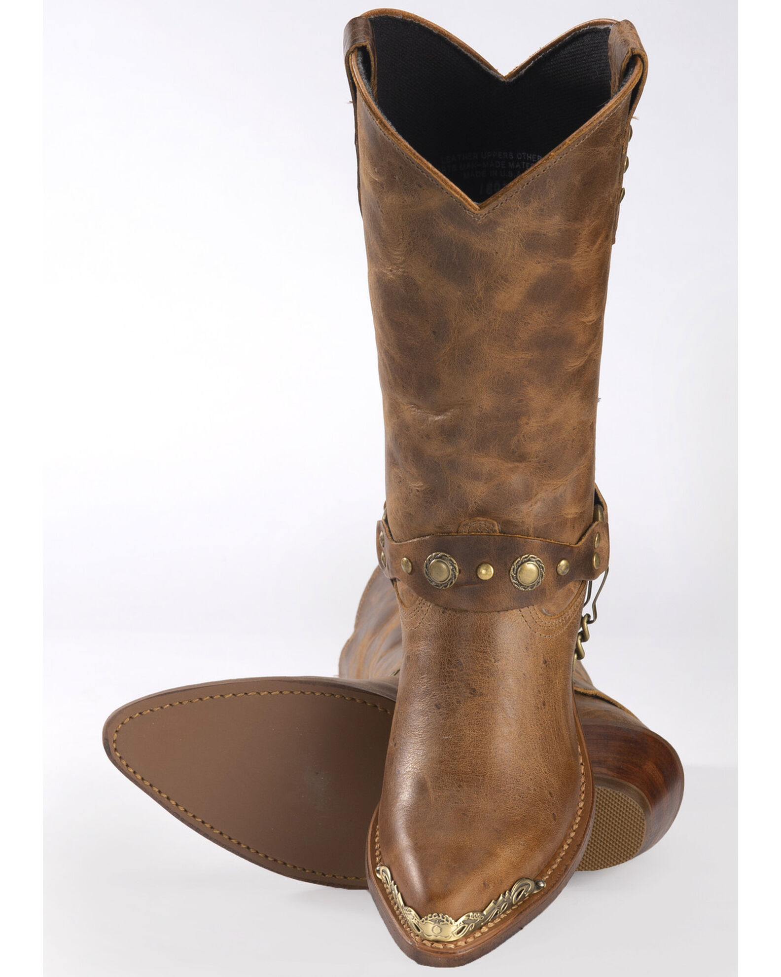 Women's harness cowboy boots top