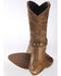 Image #2 - Abilene Women's Distressed Harness Western Boots - Pointed Toe, Tan, hi-res