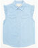 Image #1 - Shyanne Toddler Girls' Chambray Western Snap Shirt, Medium Blue, hi-res