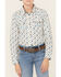 Image #2 - Cody James Boys' Geo Print Long Sleeve Snap Western Shirt, Ivory, hi-res