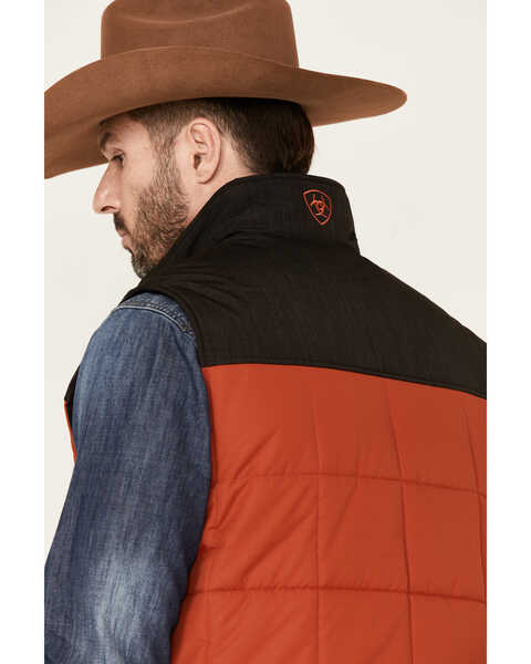 Image #5 - Ariat Men's Orange Color Block CC Crius Zip-Front Vest , Orange, hi-res
