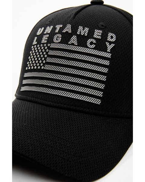 Image #2 - RANK 45 Men's Untamed Legacy Baseball Cap, Black, hi-res