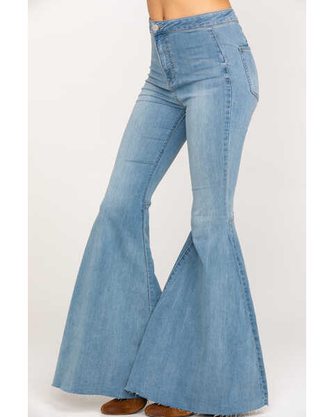 Image #3 - Free People Women's Light Wash High Rise Just Float On Flare Jeans, , hi-res