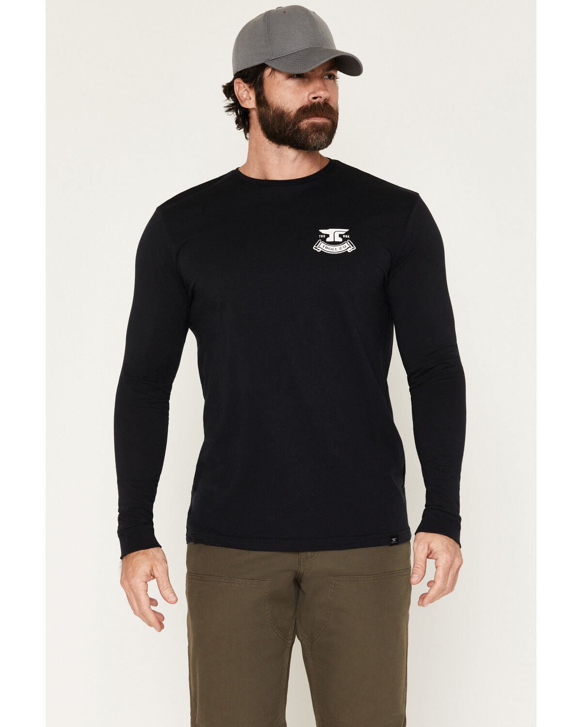 Image #2 - Troll Co Men's Haggler Long Sleeve Graphic T-Shirt, Black, hi-res