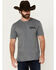 Image #2 - Moonshine Spirit Men's Mariachi Hat Skeleton Short Sleeve Graphic T-Shirt, Grey, hi-res