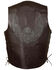 Image #2 - Milwaukee Leather Men's Side Lace Skull & Wings Vest - 5X, Brown, hi-res