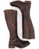 Image #3 - Bed Stu Women's Glaye Wide Calf Tall Fashion Boots - Round Toe, Brown, hi-res