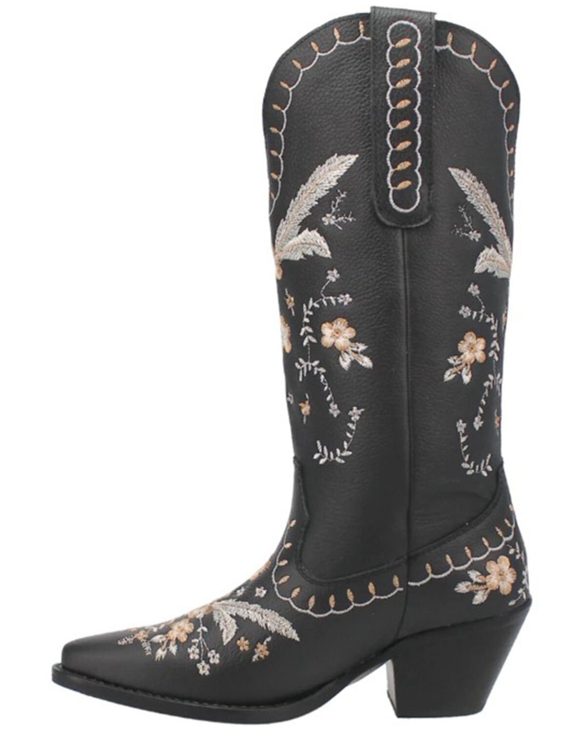 Image #3 - Dingo Women's Full Bloom Western Boots - Round Toe, Black, hi-res