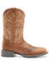 Image #2 - Justin Men's Dusky Brown Canter Cowhide Leather Western Boots - Broad Square Toe , Brown, hi-res