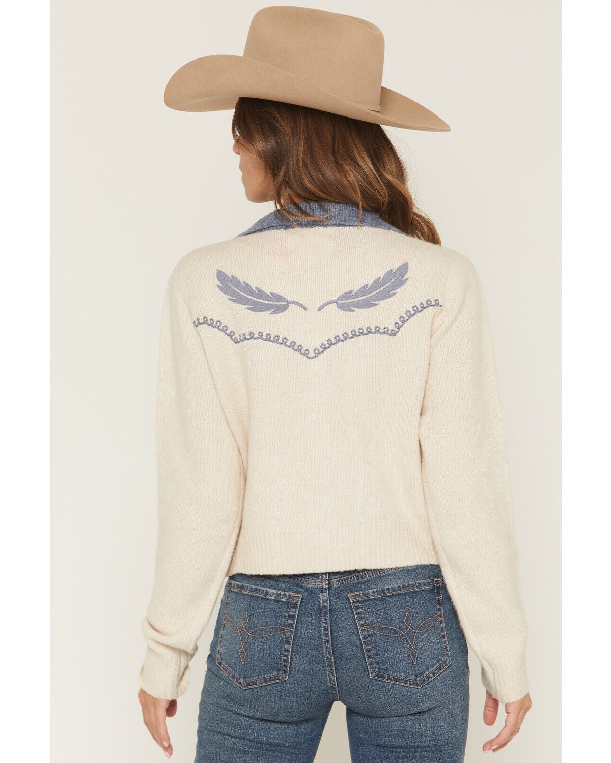 Image #4 - Bailey Rose Women's Button-Down Cardigan, Cream, hi-res