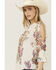 Image #2 - Wild Moss Women's Floral Print Cold Shoulder Top, Cream, hi-res