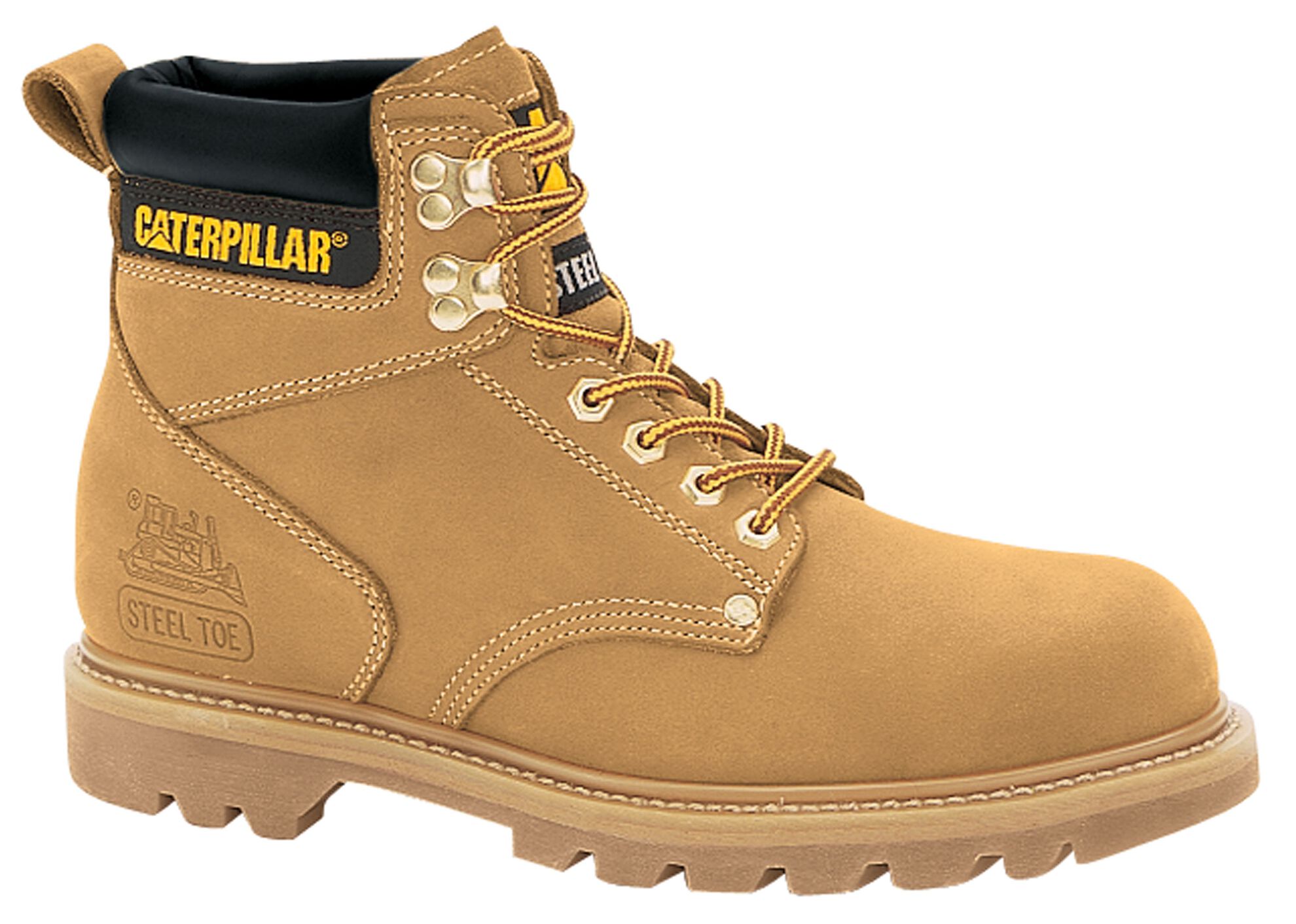 Image #1 - CAT Men's 6" Second Shift Lace-Up Work Boots - Steel Toe, Honey, hi-res