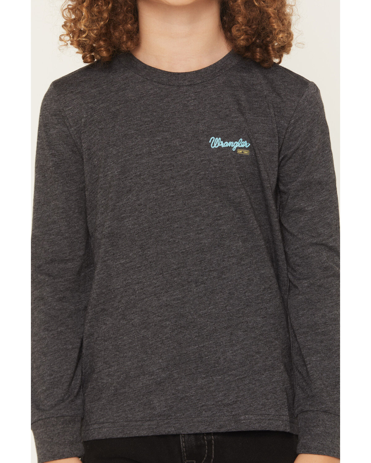 Image #3 - Wrangler Boys' Long Live Cowboys Long Sleeve Graphic T-Shirt, Navy, hi-res