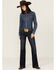 Image #1 - Ariat Women's R.E.A.L. Dark Wash Ophelia Prefect Rise Trouser Denim Jeans , Dark Wash, hi-res