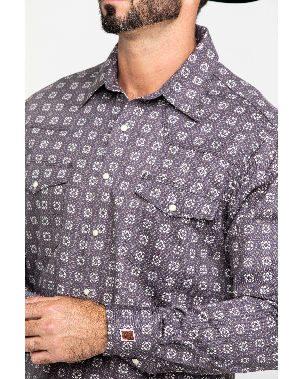 FR Printed Floral Twill Long Sleeve 