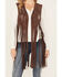 Idyllwind Women's Hattie Beaded Fringe Vest , Dark Brown, hi-res