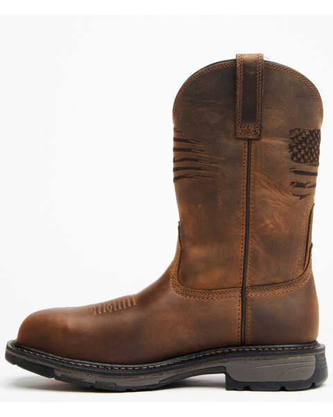 Image #3 - Ariat Men's Liberty 11" WorkHog® Western Work Boots - Broad Square Toe, Distressed Brown, hi-res