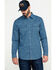 Image #1 - Cody James Men's FR Woven Plaid Print Long Sleeve Button Down Work Shirt , Blue, hi-res