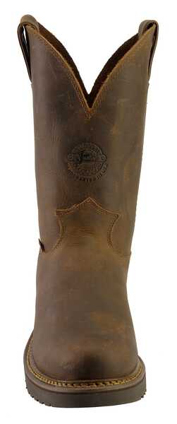 Image #4 - Justin Men's J-Max Balusters Electrical Hazard Pull-On Work Boots - Soft Toe, Chocolate, hi-res
