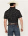 Image #4 - Rock & Roll Denim Men's V46 Paisley Print Short Sleeve Snap Western Shirt, Black, hi-res