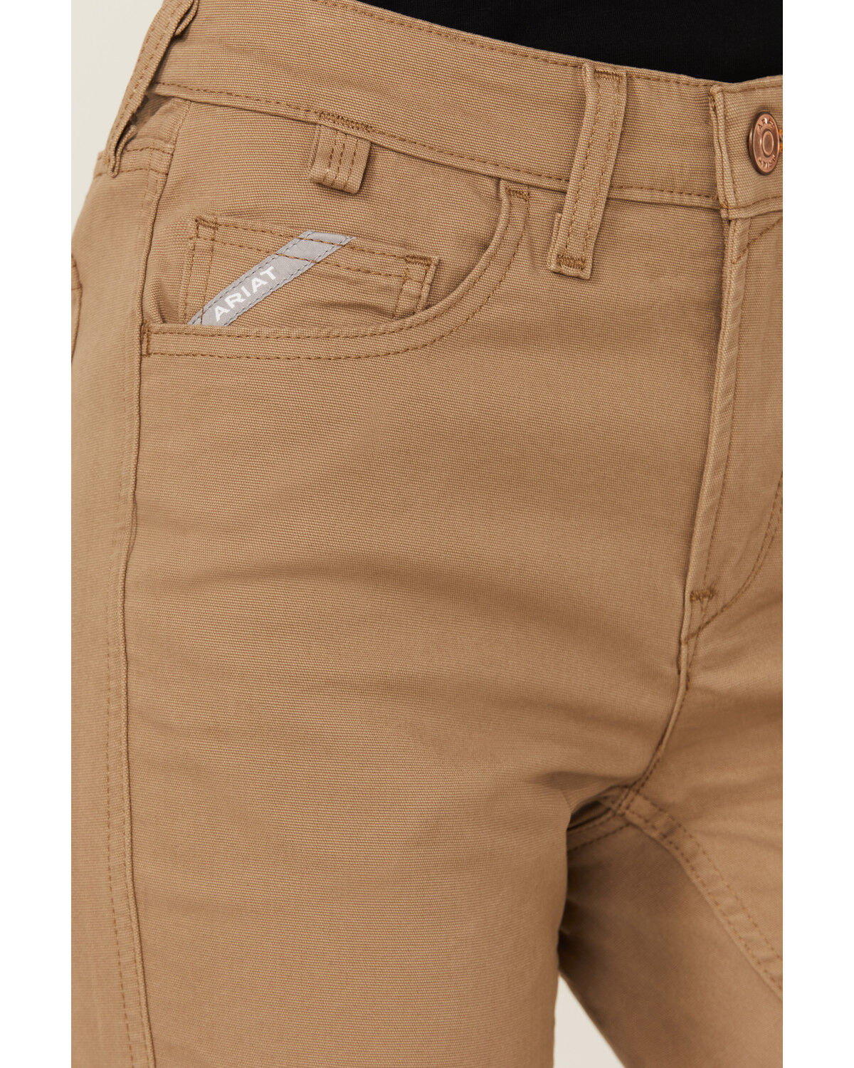 Image #2 - Ariat Women's Rebar PR Made Tough Straight Pants, Khaki, hi-res