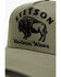 Image #2 - Stetson Women's Buffalo Embroidered Ball Cap, Green, hi-res