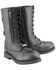 Image #1 - Milwaukee Leather Women's Tall Lace Front Buckles Back and Knife Storage Boots - Round Toe, Black, hi-res