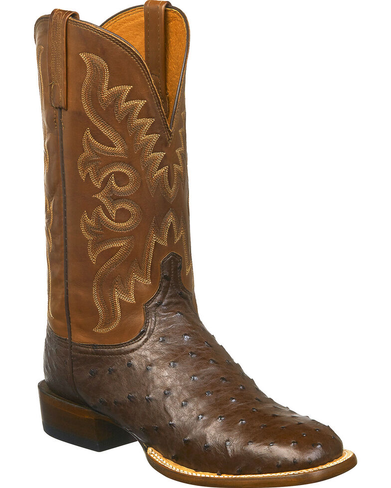 Lucchese Men's Handmade Harmon Full Quill Ostrich Western Boots - Square Toe | Sheplers