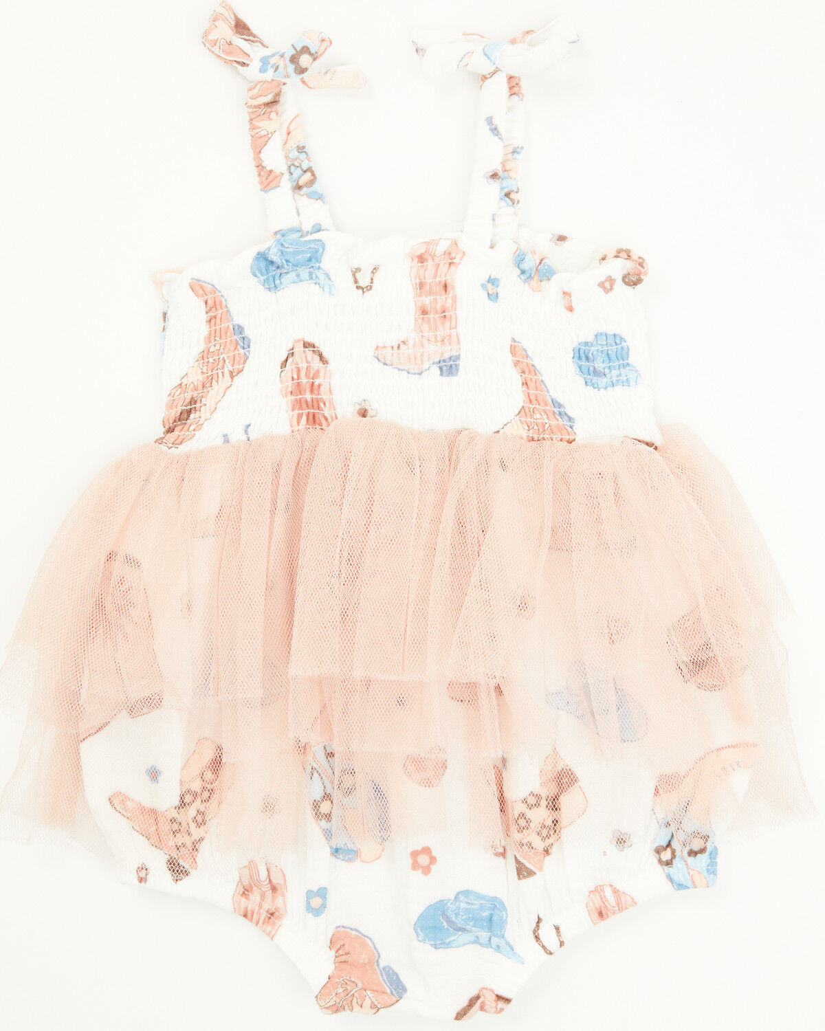 Image #3 - Angel Dear Infant Girls' Boots Tutu Tank Onsie, White, hi-res