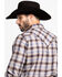 Image #5 - Stetson Men's Dobby Med Plaid Long Sleeve Western Shirt, Brown, hi-res