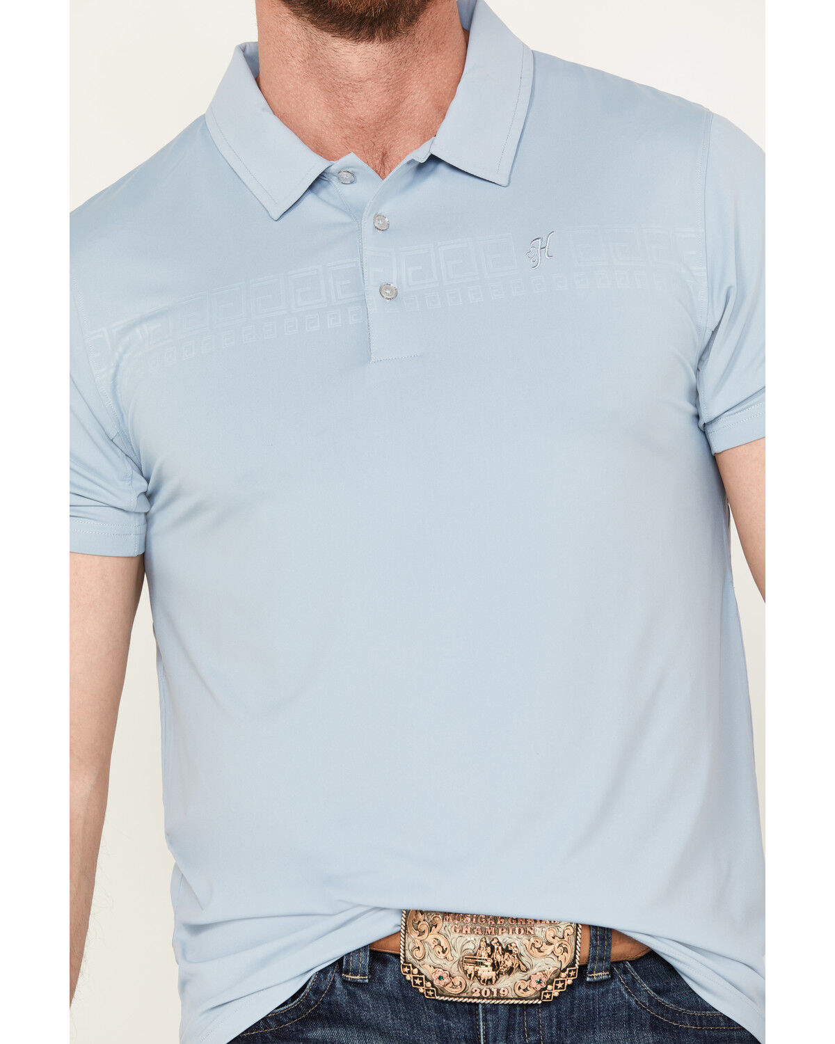 Image #3 - Hooey Men's The Weekender Polo, Blue, hi-res