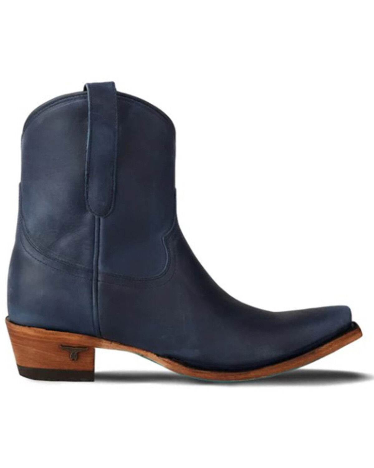 Image #2 - Lane Women's Emma Jane Western Booties - Snip Toe, Navy, hi-res