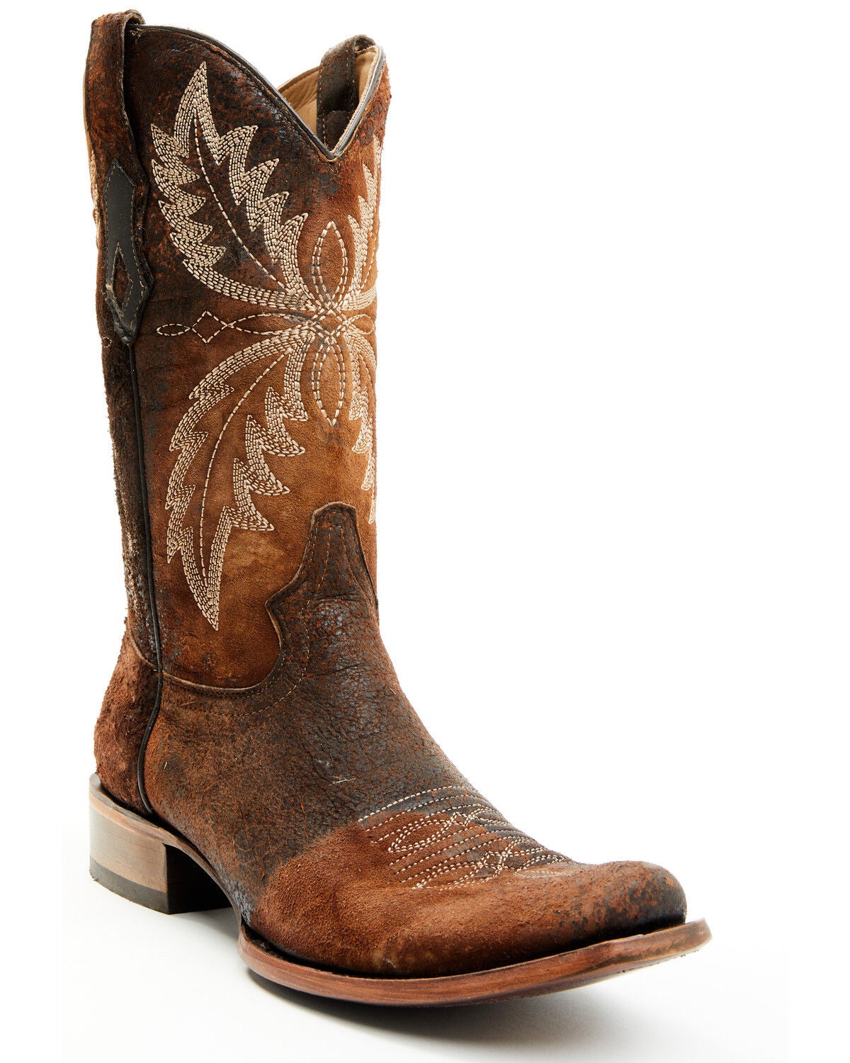 Corral Men's Embroidered Western Boots - Square Toe, Chocolate, hi-res