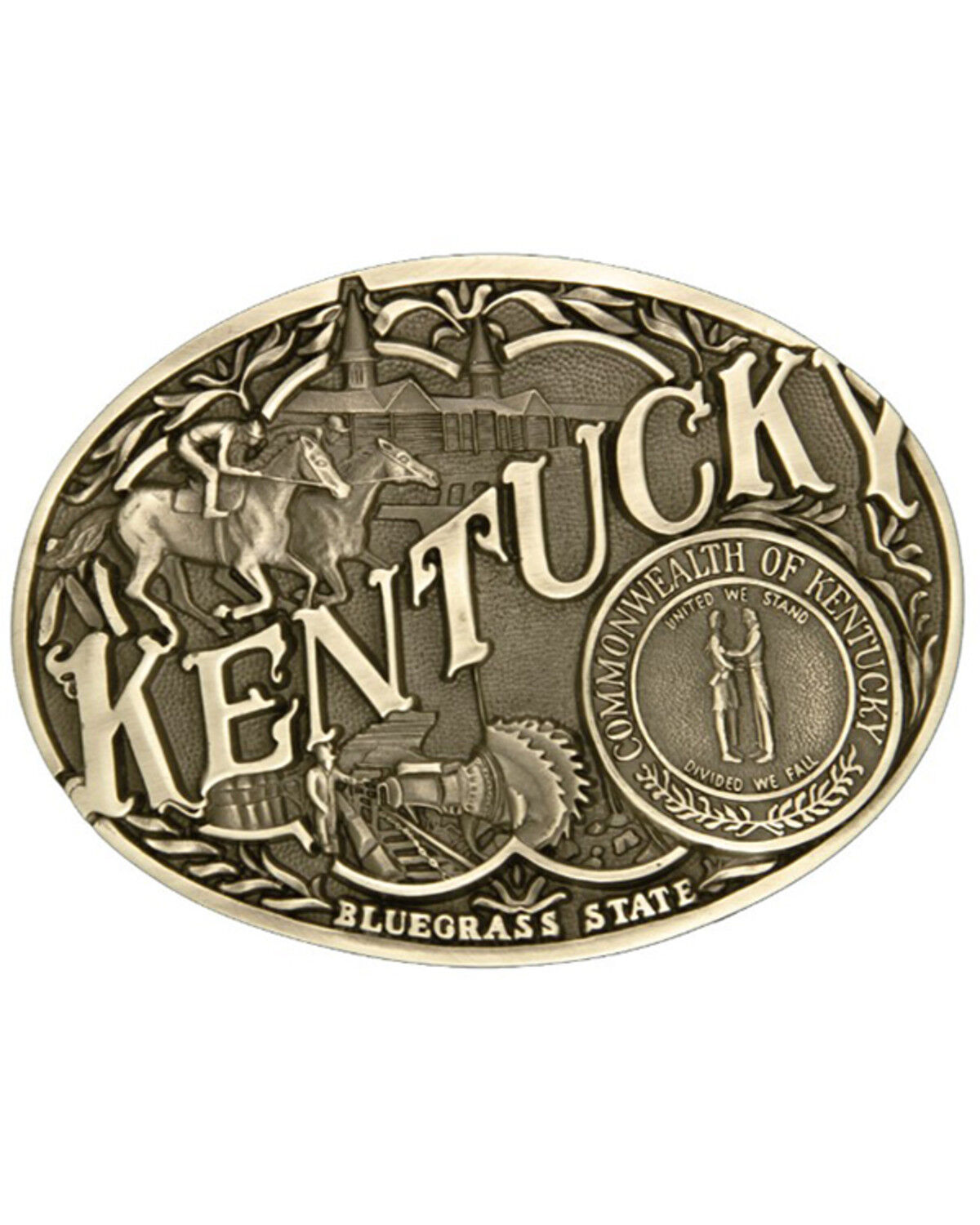 Image #1 - Montana Silversmiths Men's Kentucky Attitude Buckle, No Color, hi-res