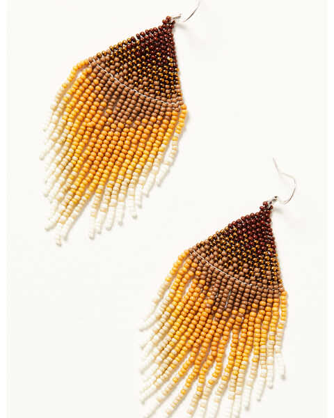 Image #2 - Idyllwind Women's Copperlily Seed Bead Earrings, Brown, hi-res