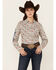 Image #1 - Ariat Women's Boot Barn Exclusive Team Kirby Floral Print Long Sleeve Button-Down Western Shirt, Beige, hi-res
