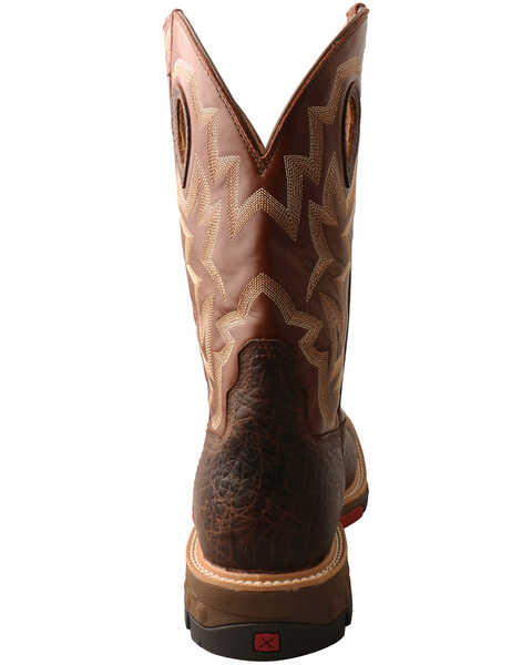 Image #4 - Twisted X Men's Brown Western Work Boots - Soft Toe, Brown, hi-res