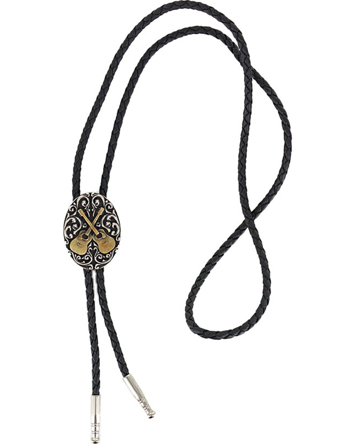 Image #2 - Cody James Men's Oval Dueling Guitars Bolo Tie, Multi, hi-res