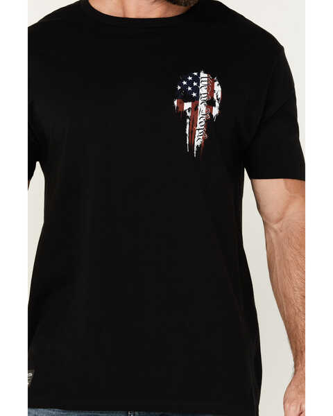 Image #3 - Howitzer Men's Skull Short Sleeve T-Shirt, Black, hi-res
