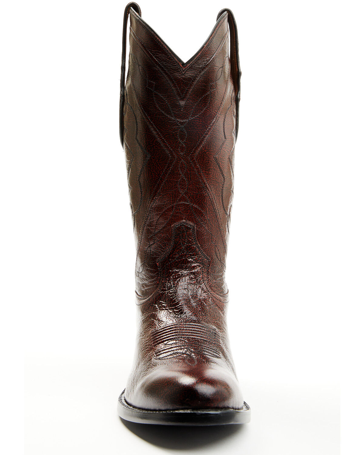 Image #4 - Tony Lama Men's Western Boots - Round Toe, Dark Red, hi-res