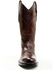 Image #4 - Tony Lama Men's Western Boots - Round Toe, Dark Red, hi-res