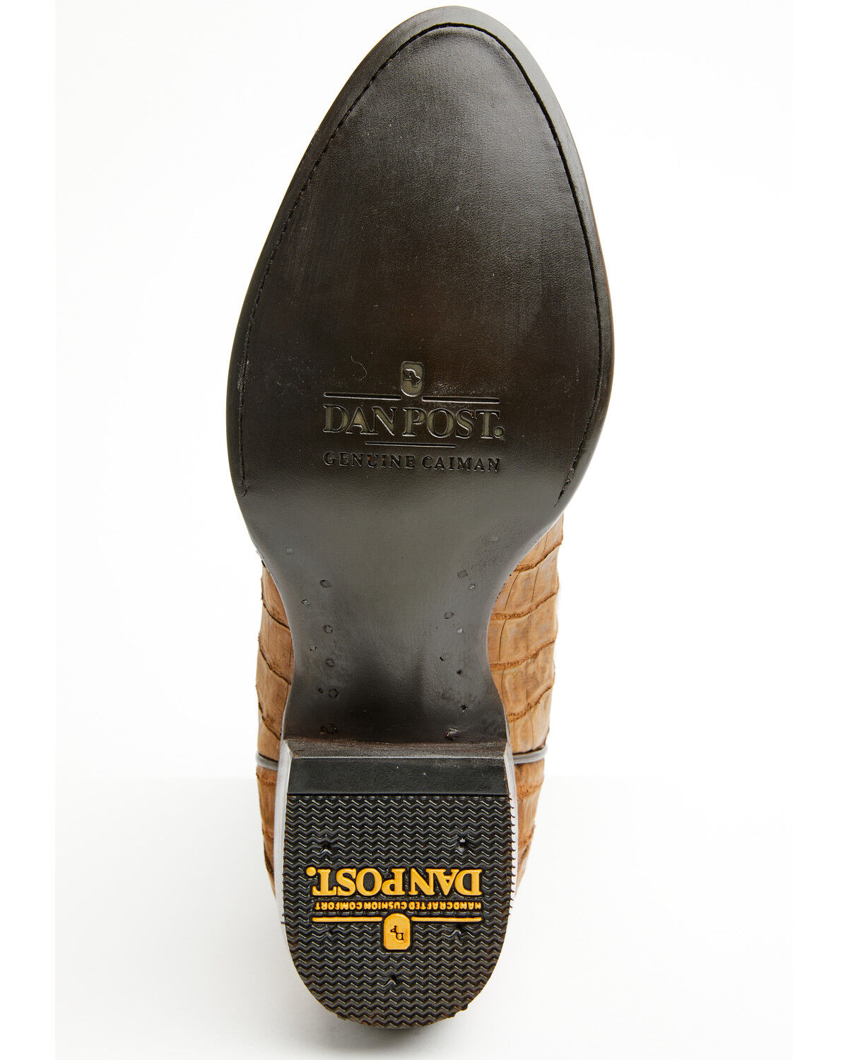 Image #7 - Dan Post Men's Exotic Caiman Makara Tall Western Boots - Round Toe, Brown, hi-res