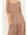Image #3 - Sadie & Sage Women's Bohemian Open Back Midi Dress, Taupe, hi-res