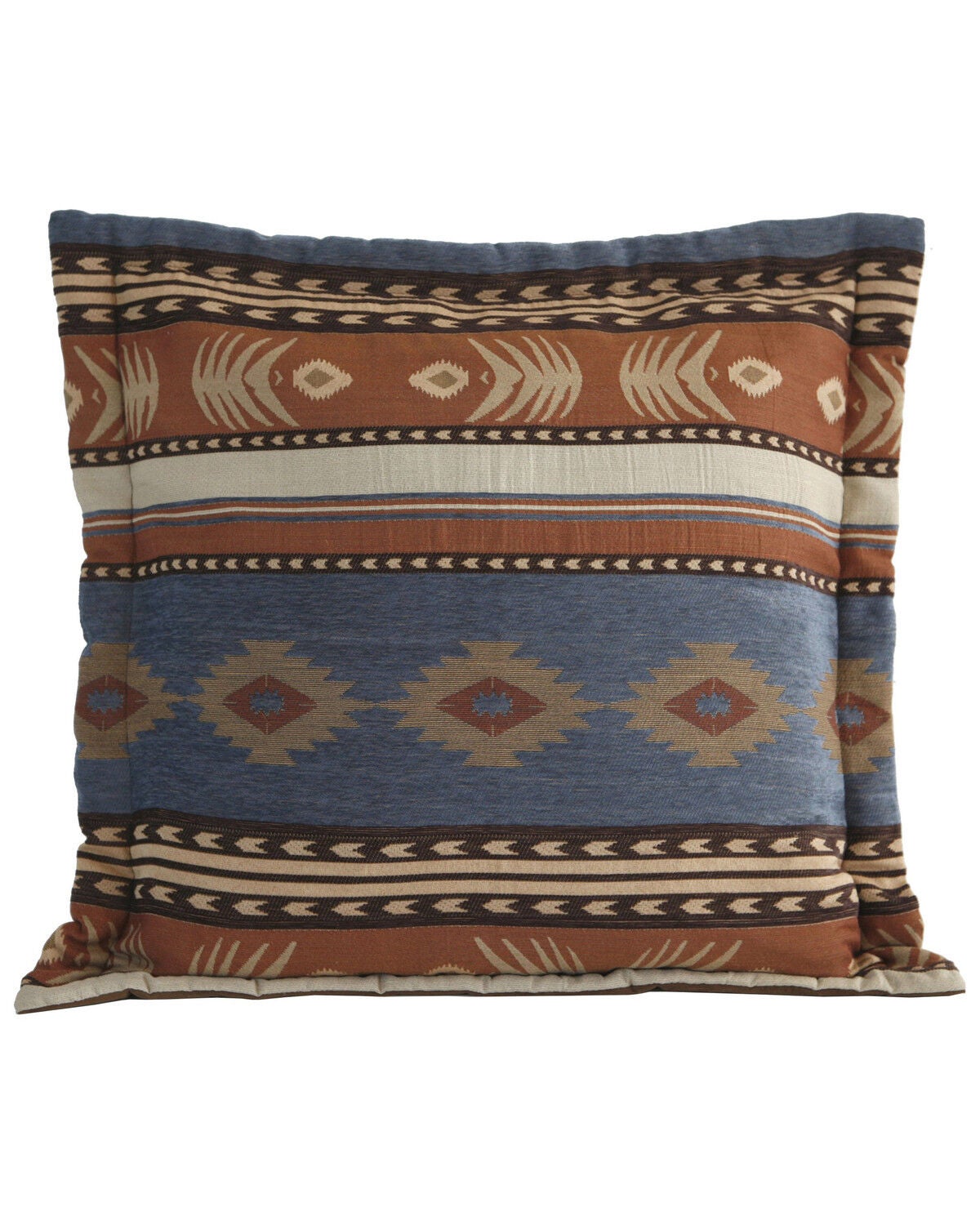 Carstens Home Sierra Southwestern Euro Pillow Cover, Blue, hi-res